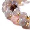Natural Botswana Agate Beads Strands G-A030-B38-02-4