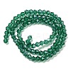 Transparent Electroplate Glass Beads Strands EGLA-A039-T3mm-A10-2