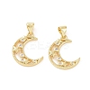 Brass Micro Pave Cubic Zirconia Pendants ZIRC-P106-16G-2