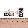 16Pcs 4 Colors Alloy Enamel Pendants ENAM-FP0001-52-4