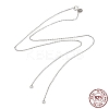 Rhodium Plated 925 Sterling Silver Cable Chains Necklace Makings STER-B001-02P-4