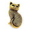 Cute Cat Alloy Brooch Pin JEWB-Z031-09AG-2