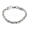 304 Stainless Steel Rope Chain Bracelets for Men Women BJEW-Q038-09P-4