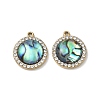 Natural Paua Shell Pendants SA-CBA11D7-19B-G-1