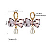 304 Stainless Steel & Acrylic & Plastic Pearl Hoop Dangle Earrings WGAB57F-02-1