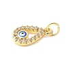 Brass Micro Pave Cubic Zirconia Enamel Pendants KK-D357-01A-G-2