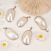 5Pcs Natural White Shell Mother of Pearl Shell Big Pendants SSHEL-SZ0001-04-3