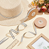 2 Rolls 2 Styles Cotton Striped Ribbons OCOR-WR0001-56B-4