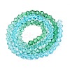 Gradient Color Baking Paint Glass Bead Strands DGLA-A039-T6mm-A018-2