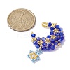 Imitation Austrian Crystal 5301 Glass & TOHO Round Seed Beaded Pendant PALLOY-MZ00179-02-2