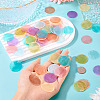80Pcs 8 Colors Spray Painted Natural Capiz Shell Pendants BSHE-TA0001-24-7