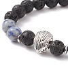 4Pcs 4 Style Natural & Synthetic Mixed Gemstone Stretch Bracelet Sets BJEW-TA00147-7