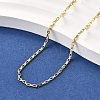 Brass Box Chain Necklaces NJEW-M108-41G-1