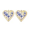 Printed Style 304 Stainless Steel Heart Pendants STAS-T071-26C-G-1