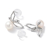 Natural Pearl Stud Earrings for Women EJEW-C083-07C-P-2