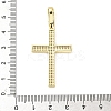 Brass Micro Pave Clear Cubic Zirconia Big Pendants KK-B141-19G-3