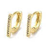 Rack Plating Brass Micro Pave Clear Cubic Zirconia Huggie Hoop Earrings for Women EJEW-C097-13G-02-1