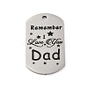 Anti-Tarnish 201 Stainless Steel Pendants STAS-R002-02P-12-1