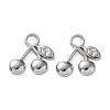 304 Stainless Steel Pendants STAS-P440-03P-1