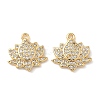 Brass Micro Pave Cubic Zirconia Charms X1-KK-C099-09G-1