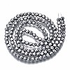 Electroplate Non-magnetic Synthetic Hematite Beads Strands G-T114-60A-P-2