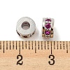 Rack Plating Brass Micro Pave Cubic Zirconia Beads KK-A196-04P-3