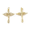 Brass Micro Pave Cubic Zirconia Pendants KK-E068-VB087-1