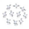 Long-Lasting Plated 925 Sterling Silver Cubic Zirconia Links STER-ZX003-03P-NF-1