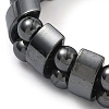 Valentine Day Gifts for Husband Stretchy Magnetic Synthetic Hematite Bracelet IMB005-01-2