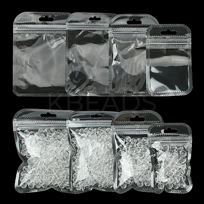 40Pcs 4 Styles Transparent Plastic Resealable Packaging Bags OPP-FS0001-10-1