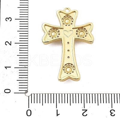 Brass Micro Pave Cubic Zirconia Pendants KK-L228-34G-02-1