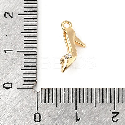 Brass Micro Pave Clear Cubic Zirconia Pendants KK-R219-34A-G-1
