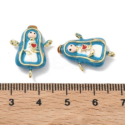 Brass Enamel Religion Virgin Chandelier Component Links KK-Z153-05G-01-1