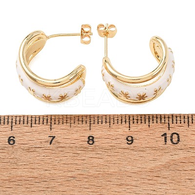Rack Plating Brass Enamel Stud Earrings KK-CBAB1AF-38A-G-1