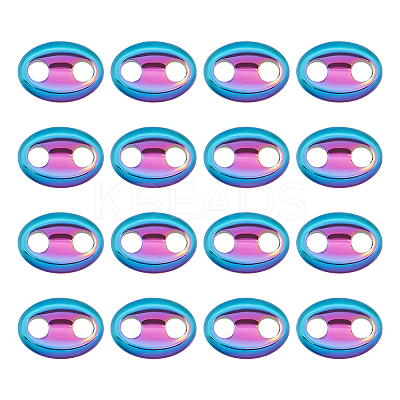 16Pcs PVD Vacuum Plating Non-magnetic Synthetic Hematite Connector Charms G-AR0004-78-1