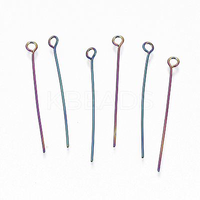 Ion Plating(IP) 304 Stainless Steel Eye Pins LS-X-STAS-Q234-35mm-01-1