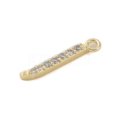 Rack Plating Brass Micro Pave Clear Cubic Zirconia Pendants KK-A224-03H-G-1