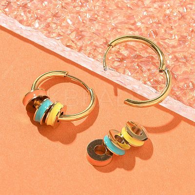 Ion Plating(IP) 304 Stainless Steel Hoop Earrings EJEW-A118-02G-1