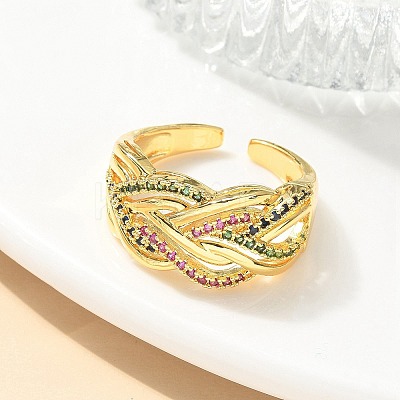 304 Stainless Steel Criss Cross Rings LS-RJEW-B109-08G-02-1