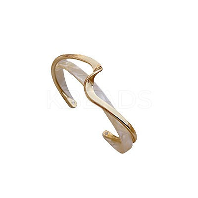 Golden Brass Cuff Bangles for Women WG6F97B-04-1