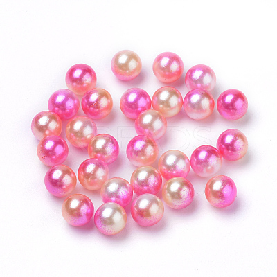 Rainbow Acrylic Imitation Pearl Beads OACR-R065-4mm-A04-1
