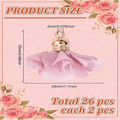 26Pcs 13 Colors Cloth Pendants FIND-LP0002-04-1