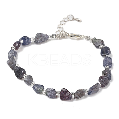 Natural Iolite Chips Bracelets for Women BJEW-H623-01S-03-1