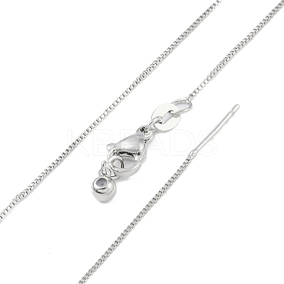 Brass Box Chain Adjustable Slider Necklaces for Women NJEW-U008-05P-1