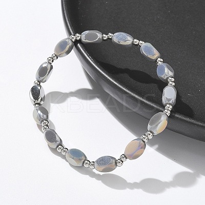304 Stainless Steel Beads Stretch Breacelets for Women LS-BJEW-M054-01P-03-1