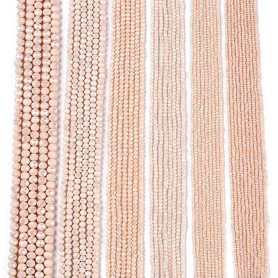 Electroplate Glass Beads Strands EGLA-A044-P1mm-B05-1