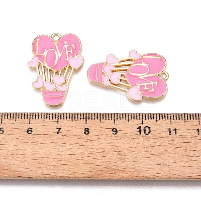 Rack Plating Alloy Enamel Pendants ENAM-N056-428A-1