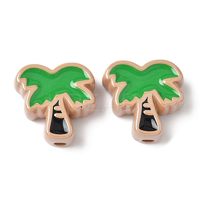 10Pcs Acrylic Enamel Beads OACR-H048-01A-02-1