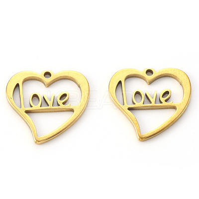 PVD Vacuum Plating 304 Stainless Steel Charms STAS-N092-84G-1
