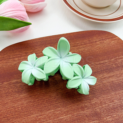 Candy Color Three Flower Plastic Claw Hair Clips PW-WG6FDF6-03-1